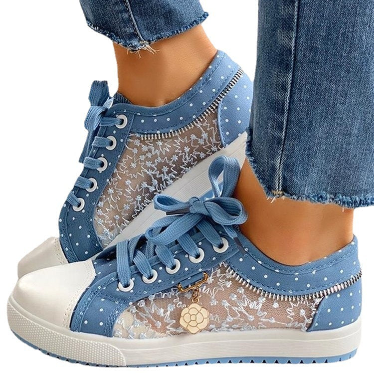 Solid-color casual flat canvas shoes