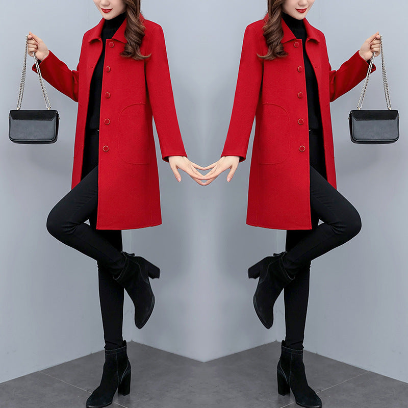 Autumn And Winter Woolen Coat Women