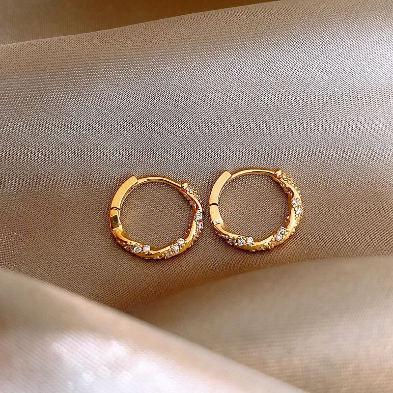 Ring Zircon Earrings