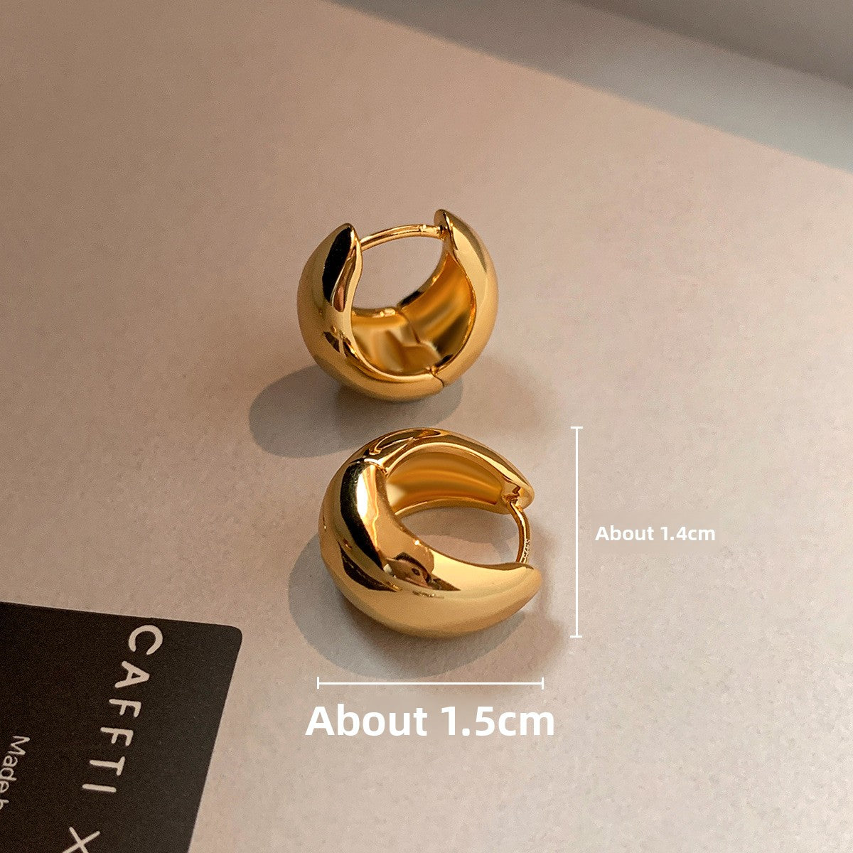 Metal droplet earring clasp