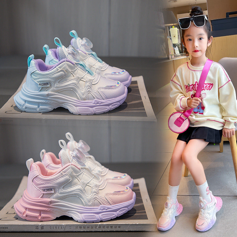 Girls Leather Sneakers