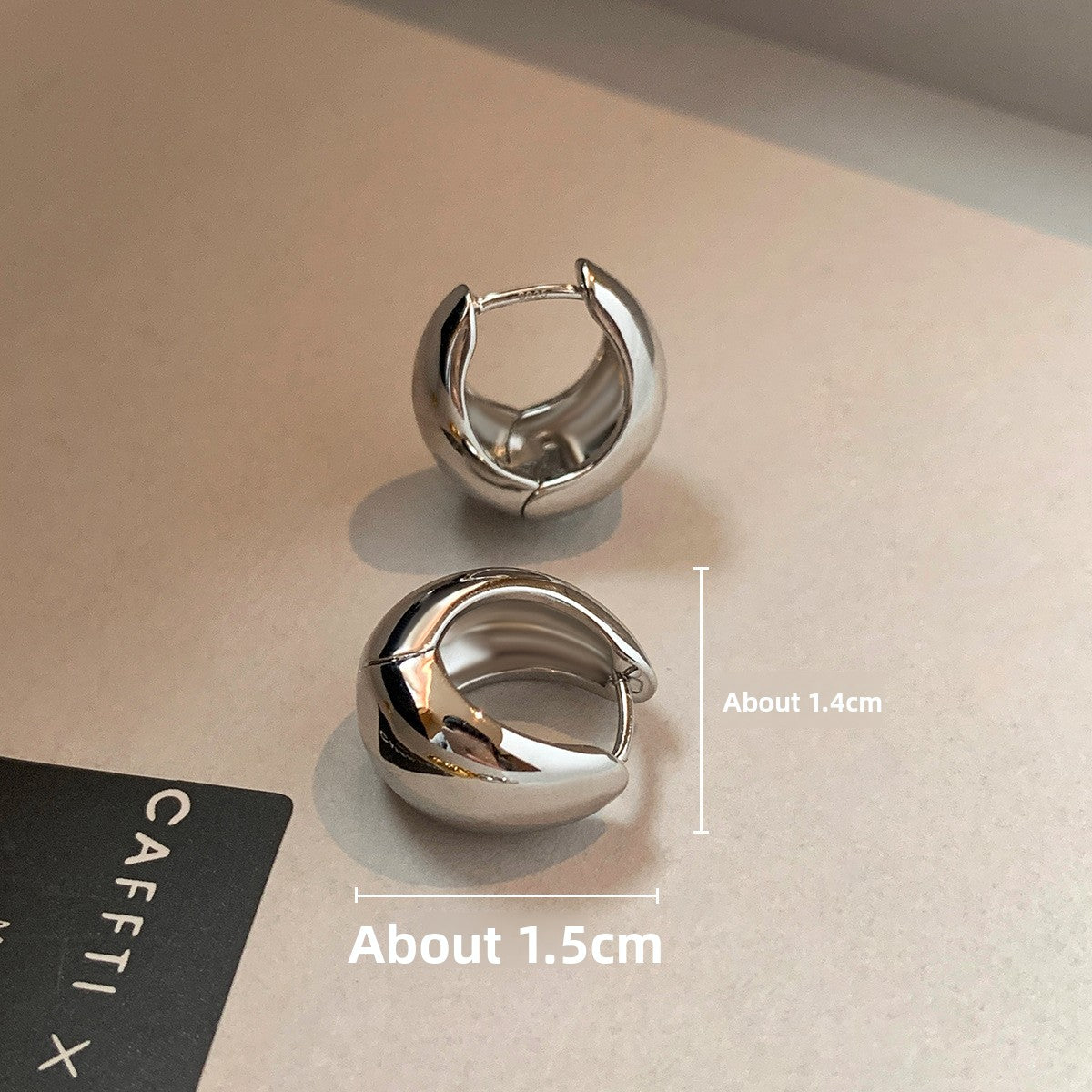 Metal droplet earring clasp