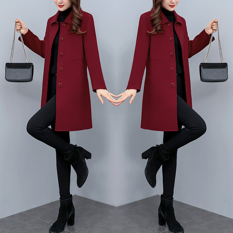 Autumn And Winter Woolen Coat Women