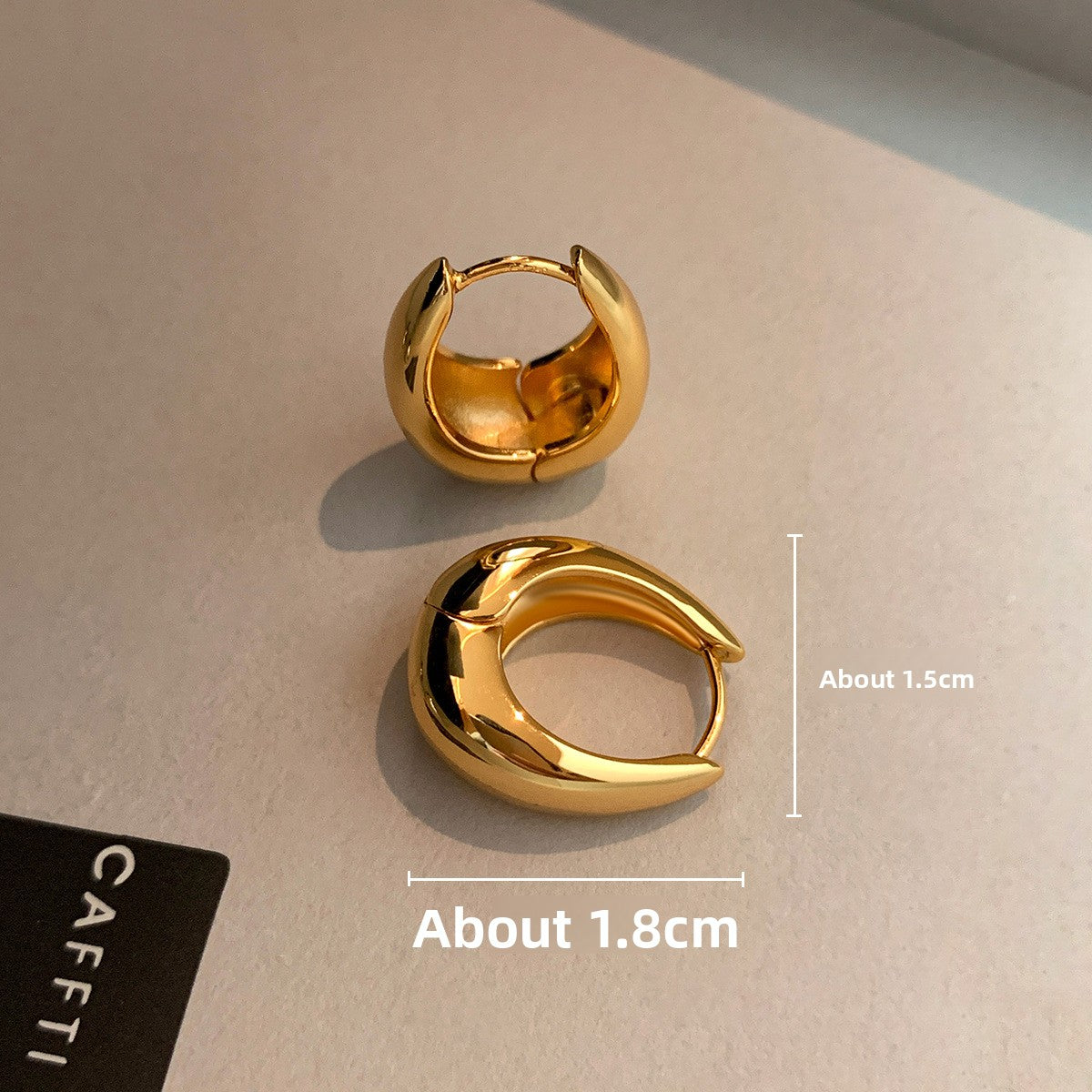 Metal droplet earring clasp