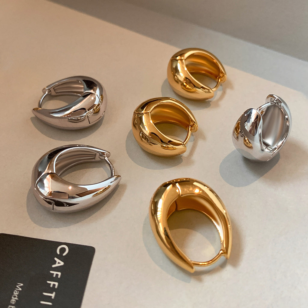 Metal droplet earring clasp