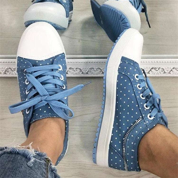 Solid-color casual flat canvas shoes