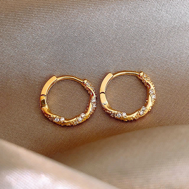 Ring Zircon Earrings