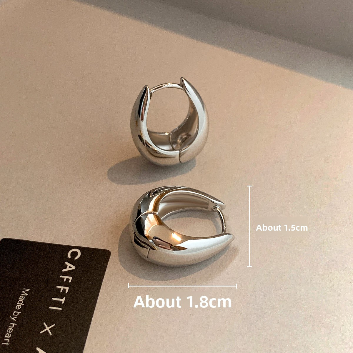 Metal droplet earring clasp