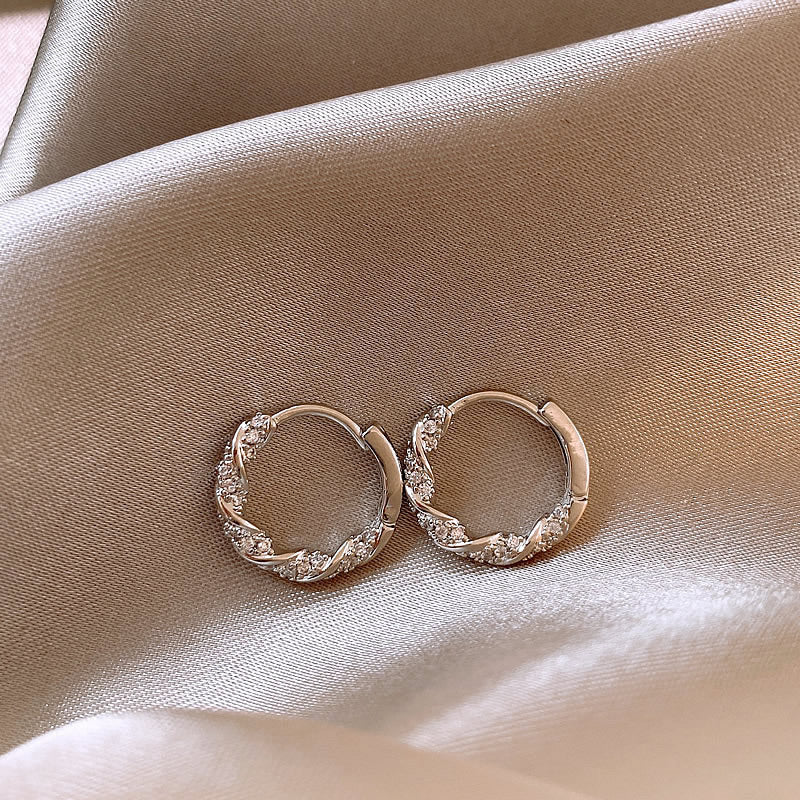 Ring Zircon Earrings